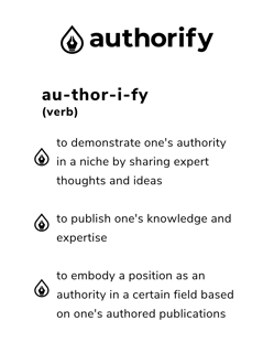 Authorify definition graphic authority marketing expert