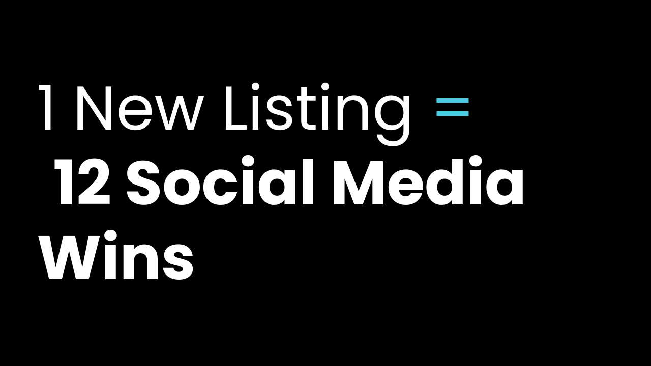 One New Listing = 12 Social Media Wins